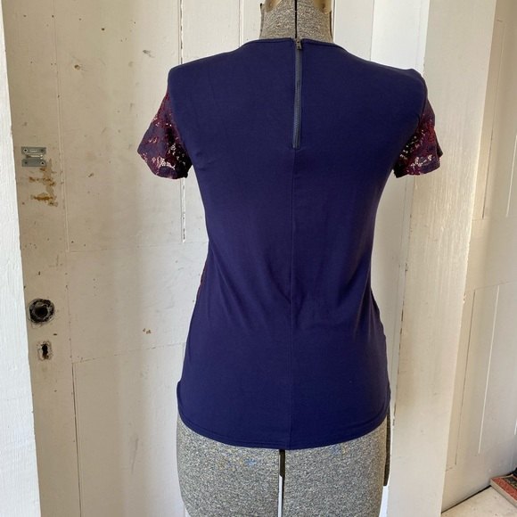 Truly Poppy Stitch Fix Lace Overlay Top Blouse - Picture 14 of 14